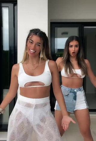 Beautiful Faina Insense Punzano in Sexy White Crop Top (Underboob)