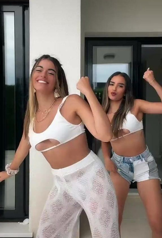 4. Beautiful Faina Insense Punzano in Sexy White Crop Top (Underboob)