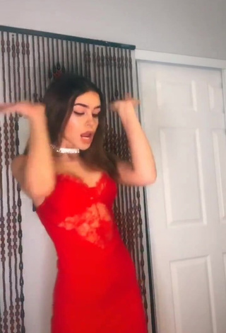 Hot Faith Alexis in Red Dress