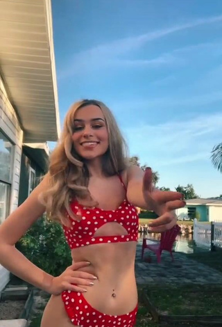 3. Desirable Faith Alexis in Polka Dot Bikini in a Street