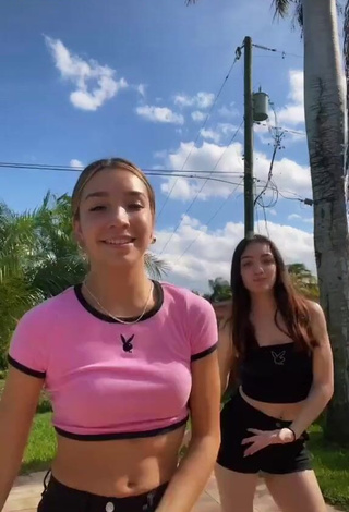 1. Sexy Gabbi Castro in Pink Crop Top