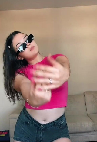 3. Sexy Giana Mello in Pink Crop Top