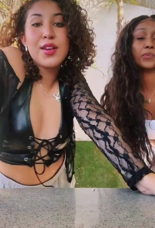 1. Sexy Inaya Ashanti in Black Crop Top