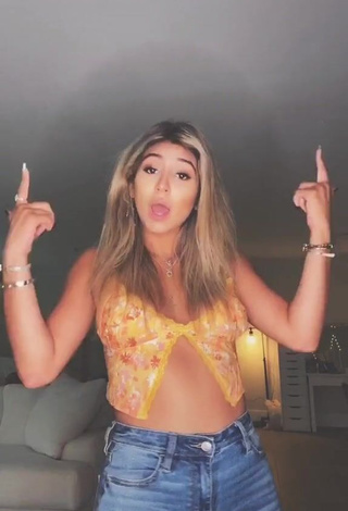 Beautiful Isabella Patel Shows Cleavage in Sexy Floral Crop Top