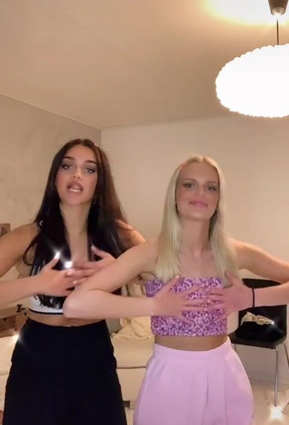 Sexy Isa & Nina Isanina in White Crop Top