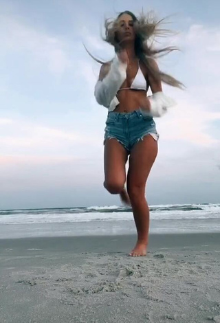 Sexy Ali Marie in Bikini Top at the Beach