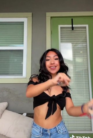 3. Sweet Jazlyn G in Cute Black Crop Top