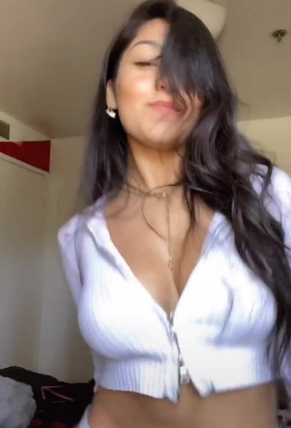 3. Amazing Jackie Ybarra in Hot White Crop Top and Bouncing Boobs