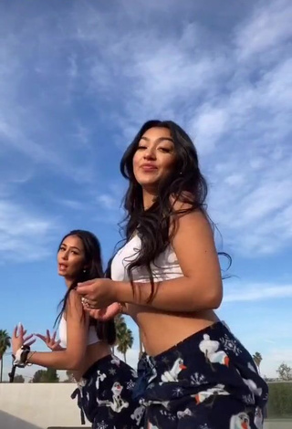 Beautiful Jackie Ybarra in Sexy White Crop Top