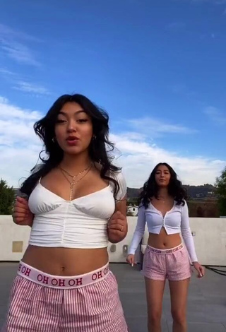 1. Sweet Jackie Ybarra in Cute White Crop Top