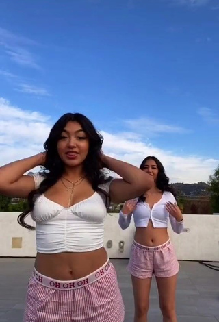 4. Sweet Jackie Ybarra in Cute White Crop Top