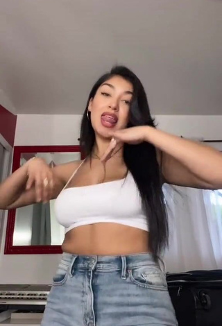 1. Sexy Jackie Ybarra No Brassiere and Bouncing Boobs