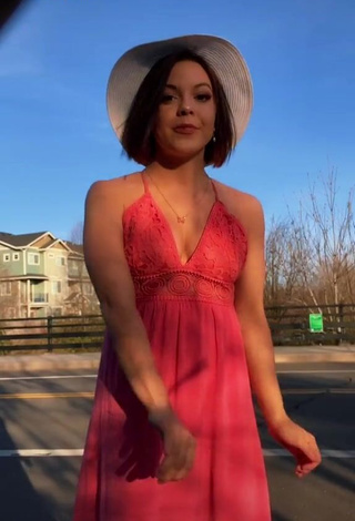 Sexy Jasmine Soliz in Red Dress