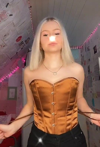 Hot Jennifer Erica in Brown Corset