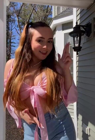 Hot Julia Raleigh Shows Cleavage in Crop Top