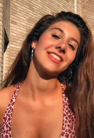 4. Cute Isabella Diakomanolis in Leopard Bikini Top