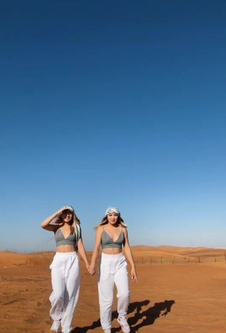 1. Sexy Tomiris & Nargiz Kanatova in White Crop Top