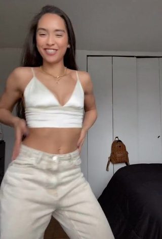 Hot Katelyn Ashley in White Crop Top