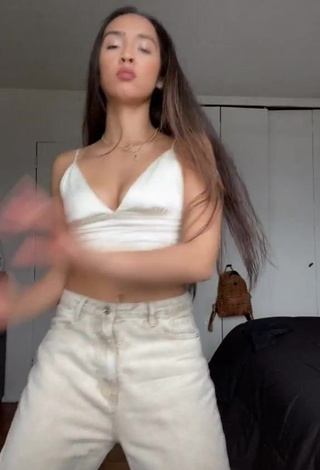 Sexy Katelyn Ashley in White Crop Top