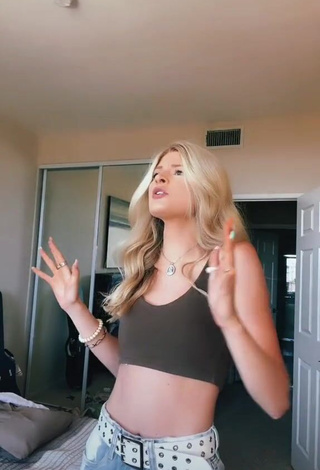 4. Sexy Katelyn Butcher in Black Crop Top