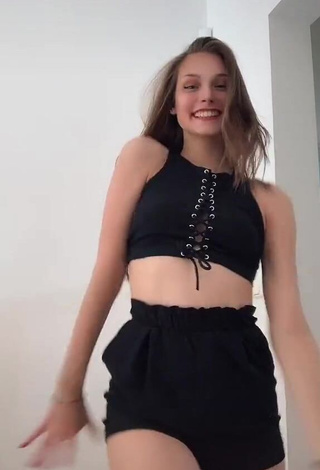 1. Hot Katulka in Black Crop Top