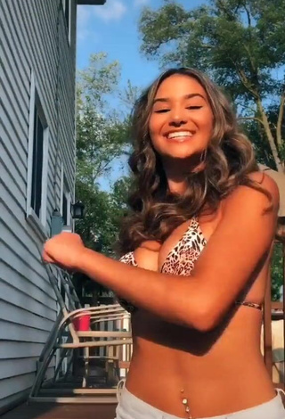 4. Desirable Kayla Alkatib in Leopard Bikini Top