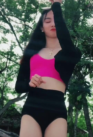 Sexy C-Jay Babista in Firefly Rose Crop Top