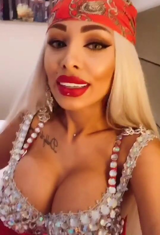 4. Beautiful Cristina Pucean Shows Cleavage in Sexy Bra