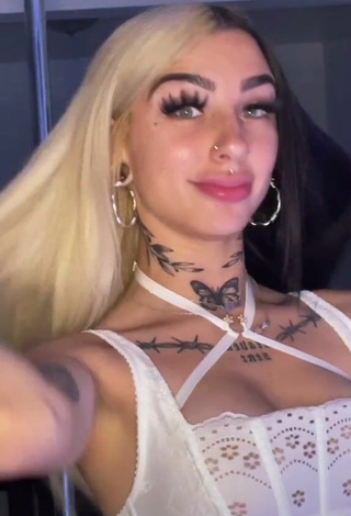 1. Sexy Cruella Morgan in White Crop Top