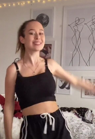 3. Hottie Laura Sophie in Black Crop Top