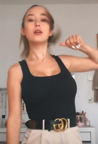 Hot Laura Sophie in Black Tank Top