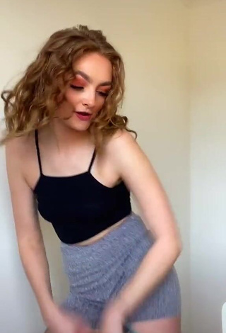 3. Hot Leah Allington in Black Crop Top