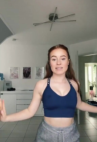 1. Sweet Leonie Leoobalys in Cute Blue Crop Top