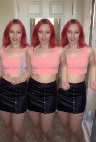 4. Beautiful Lexi Nitz in Sexy Pink Crop Top