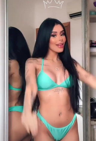 Hot Mah Tavares in Green Bikini