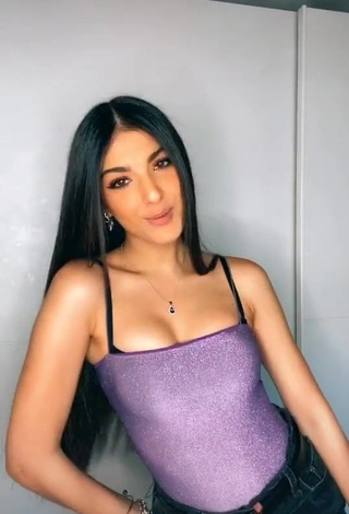 1. Hot Elisa Maino in Purple Top