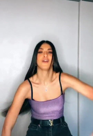 Sexy Elisa Maino in Purple Top