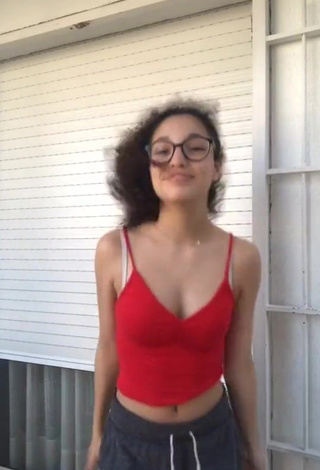 1. Desirable María Romero in Red Crop Top