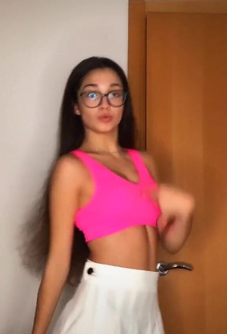 1. Sexy María Romero in Firefly Rose Crop Top