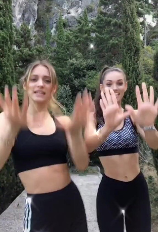 1. Sexy Arianna & Aurora in Black Sport Bra