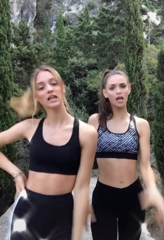 4. Sexy Arianna & Aurora in Black Sport Bra