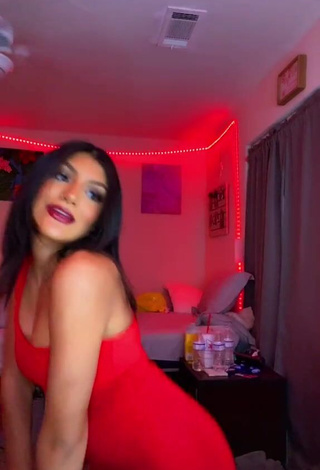 4. Hot Meagan Garcia in Red Dress