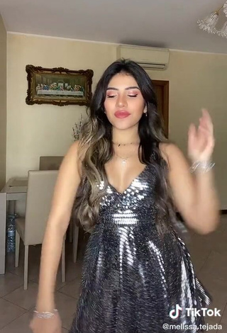 3. Sexy Melissa Tejada in Silver Dress