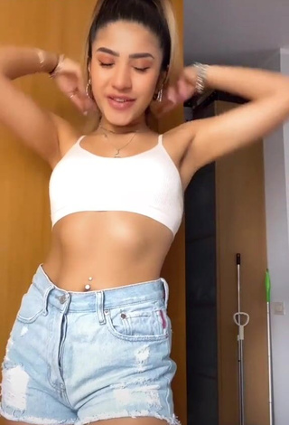 Sexy Melissa Tejada in White Crop Top