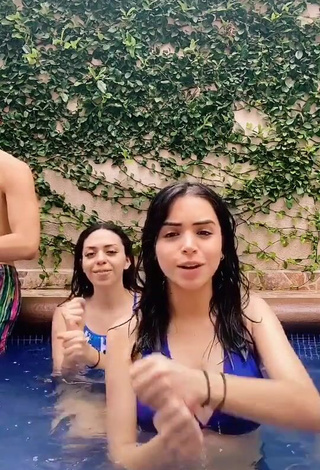 Hot Melissa Vidales in Bikini Top at the Swimming Pool