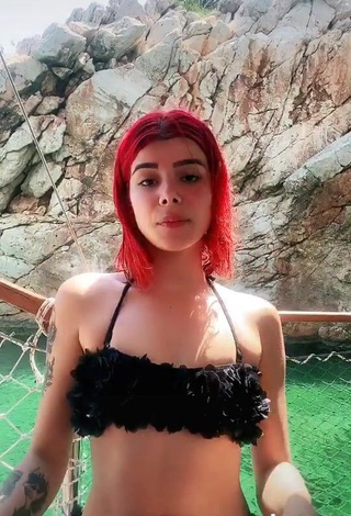 3. Desirable Merve Yalçın in Black Bikini