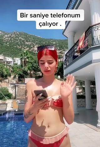 Hottie Merve Yalçın in Bikini at the Pool