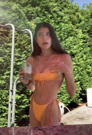 Beautiful Nicole Johnson in Sexy Orange Bikini