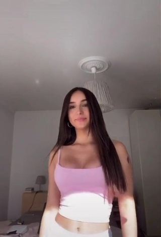 1. Beautiful Nona Kanal in Sexy Pink Crop Top