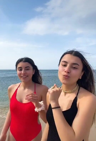 4. Hot Nour and Fatma Daghbouj in Swimsuit at the Beach